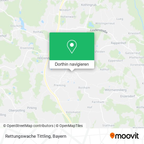 Rettungswache Tittling Karte