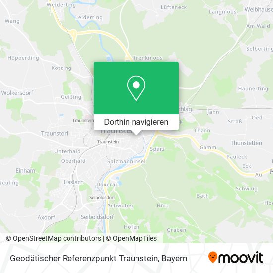 Geodätischer Referenzpunkt Traunstein Karte