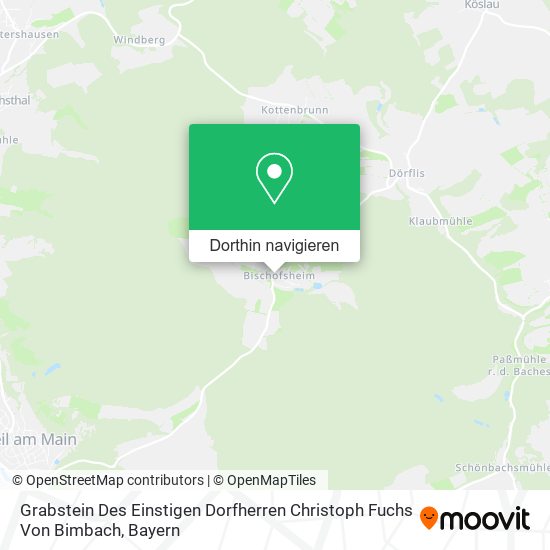 Grabstein Des Einstigen Dorfherren Christoph Fuchs Von Bimbach Karte