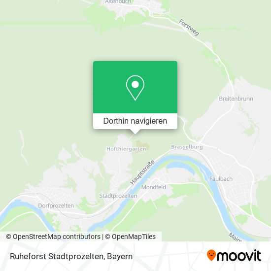 Ruheforst Stadtprozelten Karte