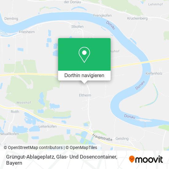 Grüngut-Ablageplatz, Glas- Und Dosencontainer Karte