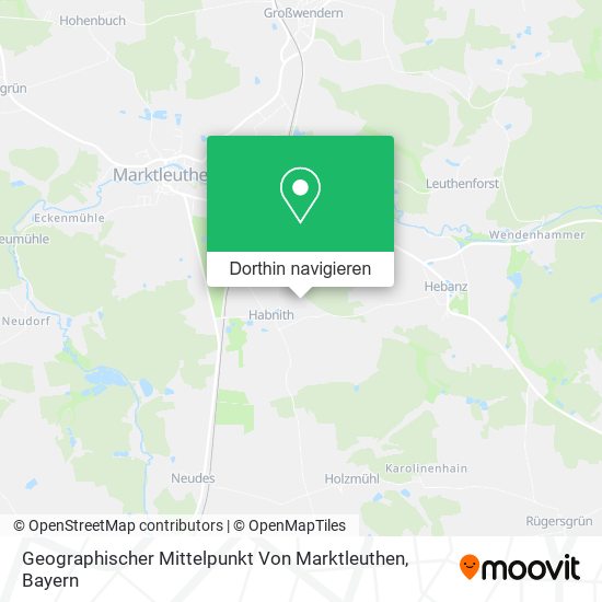 Geographischer Mittelpunkt Von Marktleuthen Karte