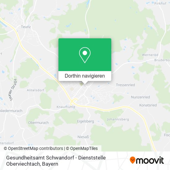 Gesundheitsamt Schwandorf - Dienststelle Oberviechtach Karte
