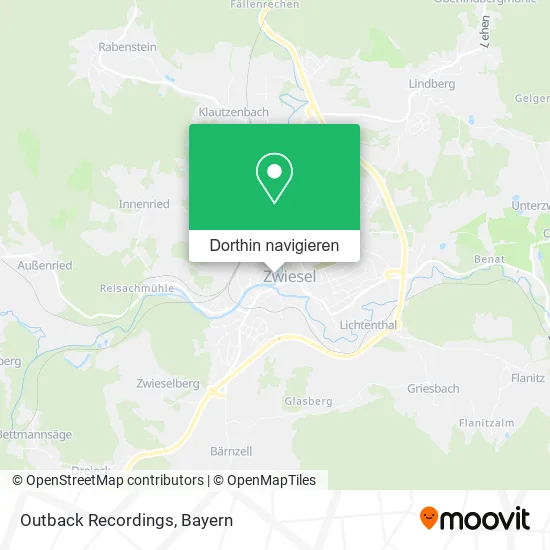 Outback Recordings Karte