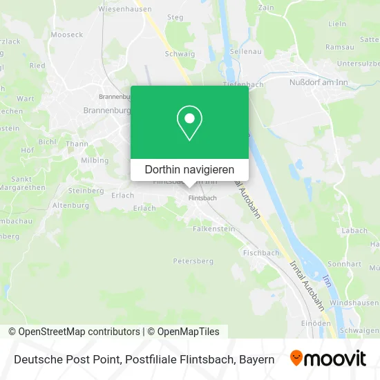Deutsche Post Point, Postfiliale Flintsbach Karte