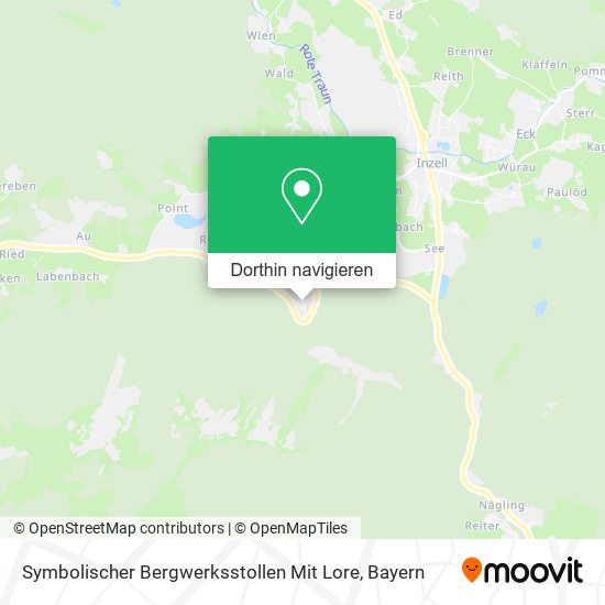 Symbolischer Bergwerksstollen Mit Lore Karte