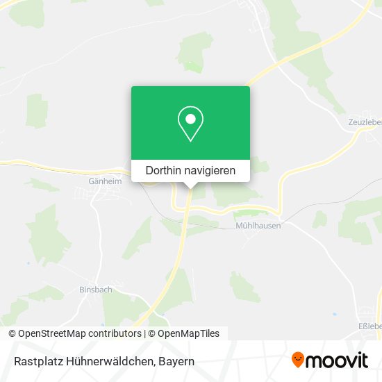 Rastplatz Hühnerwäldchen Karte
