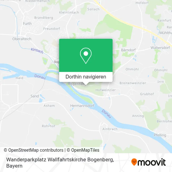 Wanderparkplatz Wallfahrtskirche Bogenberg Karte