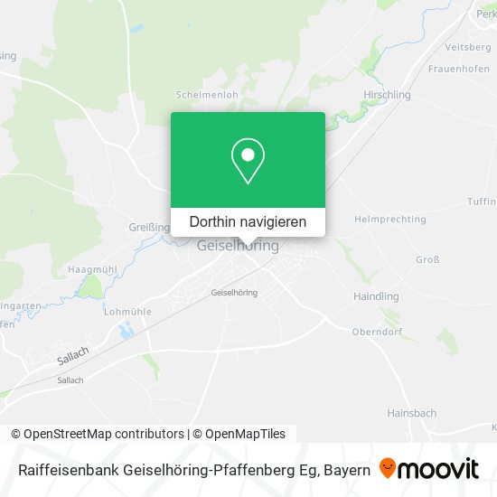 Raiffeisenbank Geiselhöring-Pfaffenberg Eg Karte