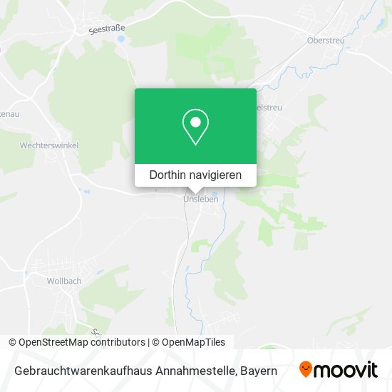 Gebrauchtwarenkaufhaus Annahmestelle Karte