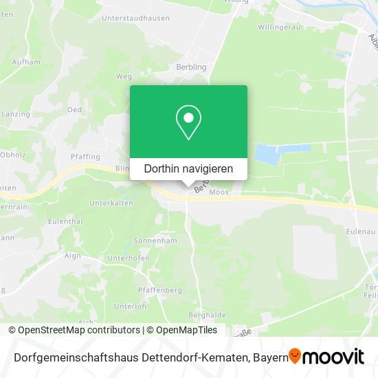Dorfgemeinschaftshaus Dettendorf-Kematen Karte