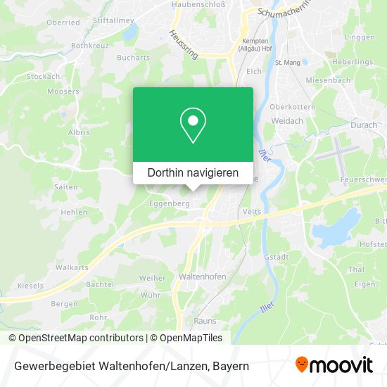 Gewerbegebiet Waltenhofen / Lanzen Karte