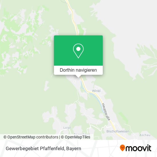 Gewerbegebiet Pfaffenfeld Karte