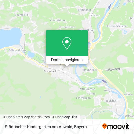Städtischer Kindergarten am Auwald Karte