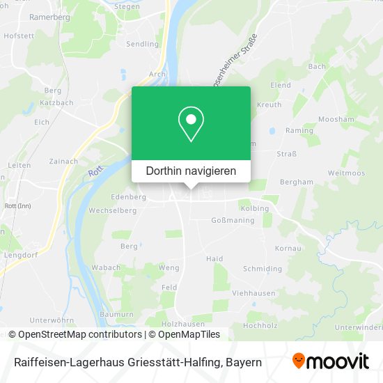 Raiffeisen-Lagerhaus Griesstätt-Halfing Karte