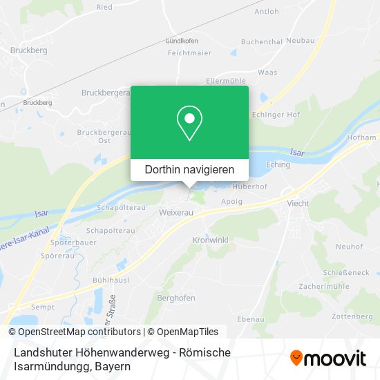 Landshuter Höhenwanderweg - Römische Isarmündungg Karte