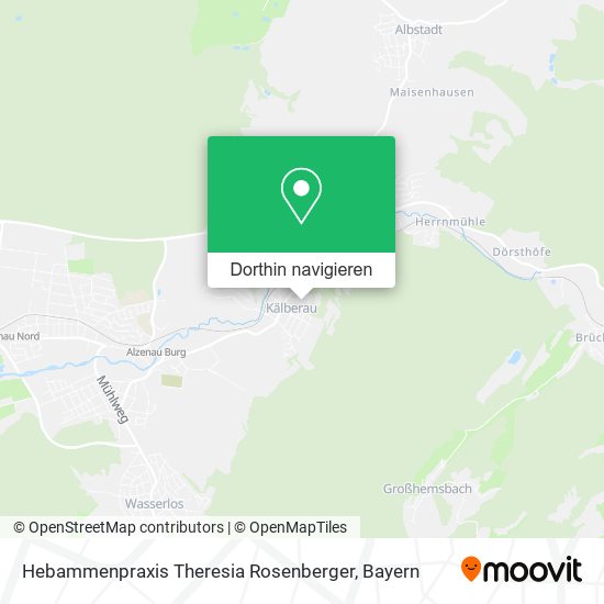 Hebammenpraxis Theresia Rosenberger Karte