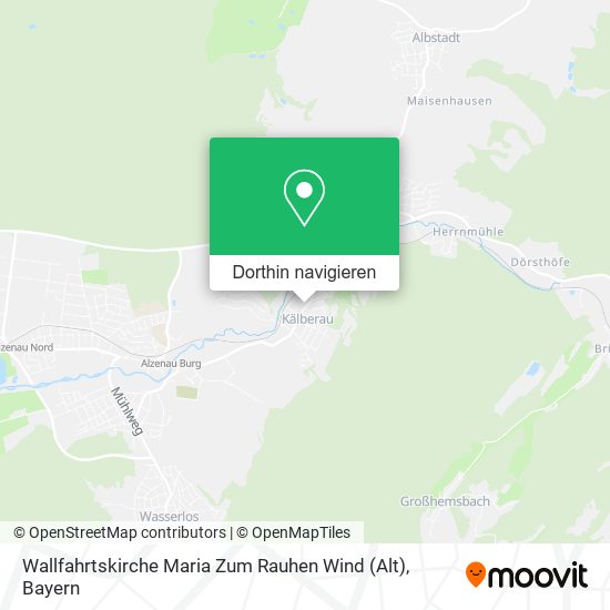Wallfahrtskirche Maria Zum Rauhen Wind (Alt) Karte