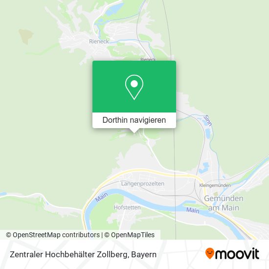 Zentraler Hochbehälter Zollberg Karte