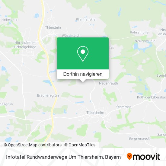 Infotafel Rundwanderwege Um Thiersheim Karte