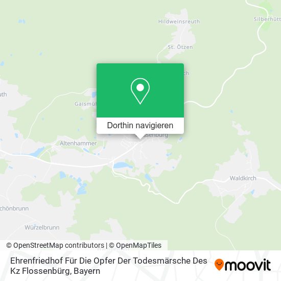 Ehrenfriedhof Für Die Opfer Der Todesmärsche Des Kz Flossenbürg Karte