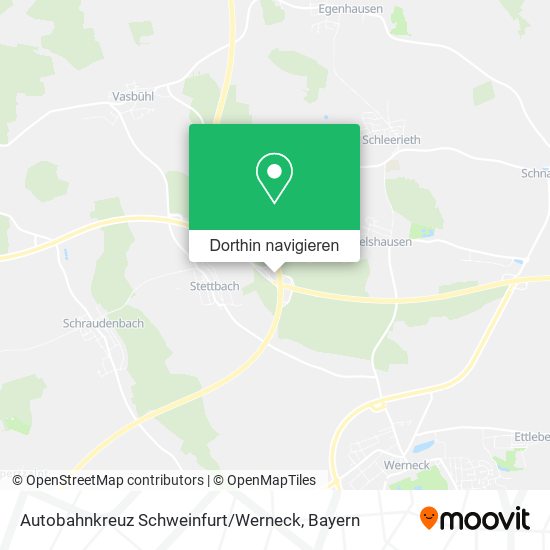 Autobahnkreuz Schweinfurt / Werneck Karte