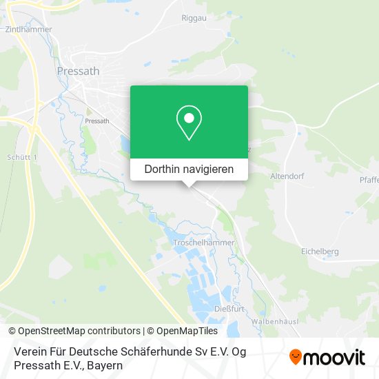 Verein Für Deutsche Schäferhunde Sv E.V. Og Pressath E.V. Karte