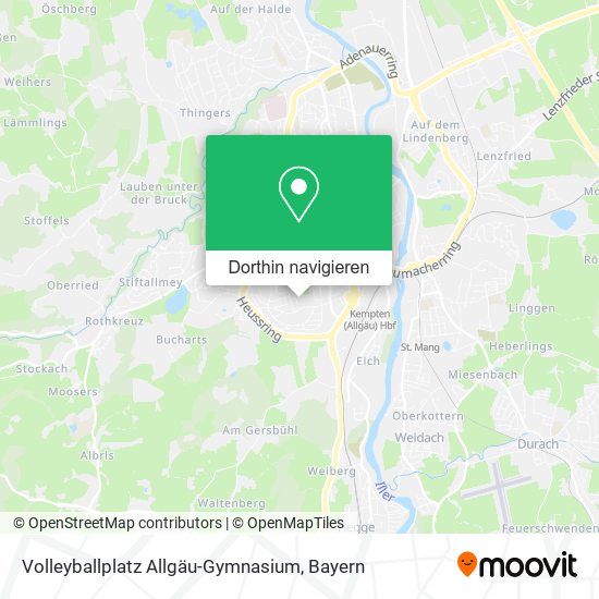 Volleyballplatz Allgäu-Gymnasium Karte