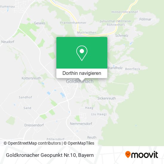 Goldkronacher Geopunkt Nr.10 Karte