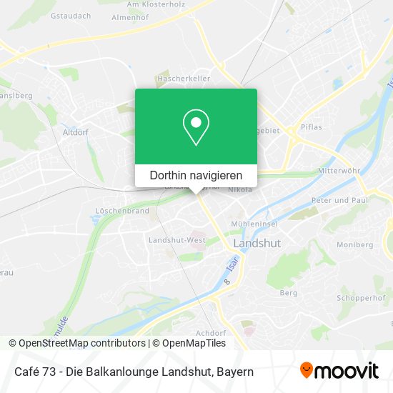 Café 73 - Die Balkanlounge Landshut Karte