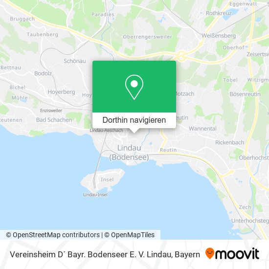 Vereinsheim D´ Bayr. Bodenseer E. V. Lindau Karte