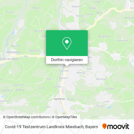 Covid-19 Testzentrum Landkreis Miesbach Karte