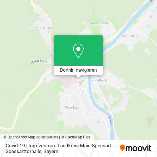 Covid-19 | Impfzentrum Landkreis Main-Spessart | Spessarttorhalle Karte