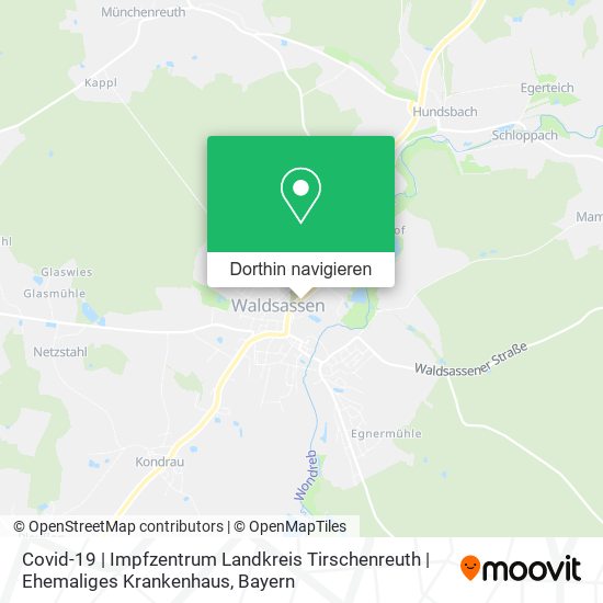 Covid-19 | Impfzentrum Landkreis Tirschenreuth | Ehemaliges Krankenhaus Karte