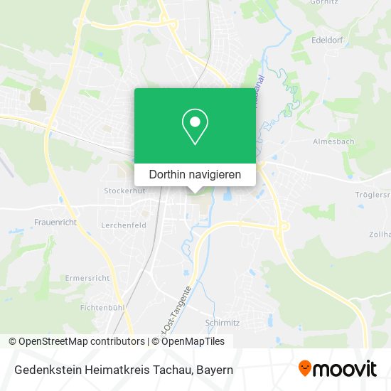 Gedenkstein Heimatkreis Tachau Karte