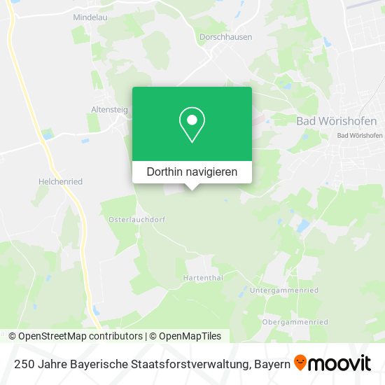 250 Jahre Bayerische Staatsforstverwaltung Karte