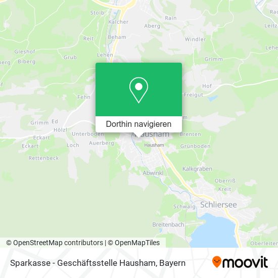 Sparkasse - Geschäftsstelle Hausham Karte