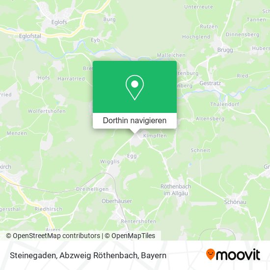 Steinegaden, Abzweig Röthenbach Karte