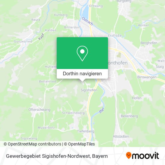Gewerbegebiet Sigishofen-Nordwest Karte