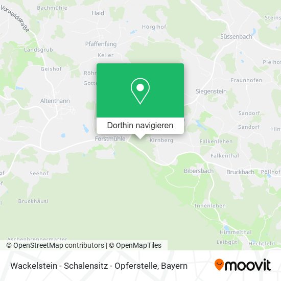 Wackelstein - Schalensitz - Opferstelle Karte