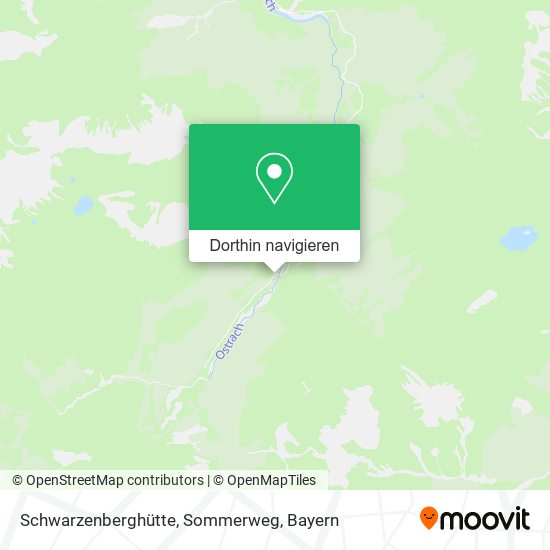 Schwarzenberghütte, Sommerweg Karte