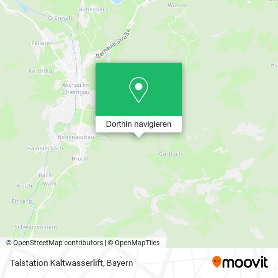 Talstation Kaltwasserlift Karte