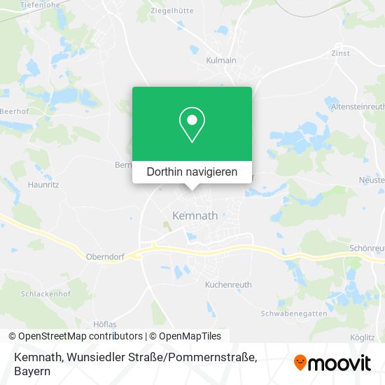 Kemnath, Wunsiedler Straße / Pommernstraße Karte
