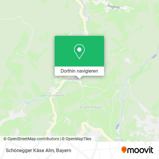 Schönegger Käse Alm Karte