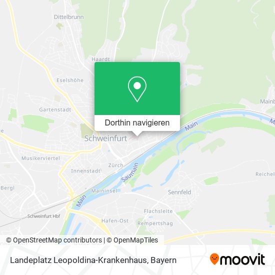 Landeplatz Leopoldina-Krankenhaus Karte