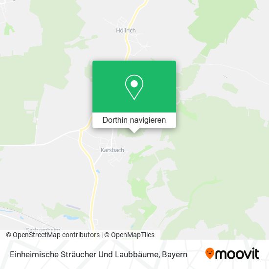 Einheimische Sträucher Und Laubbäume Karte