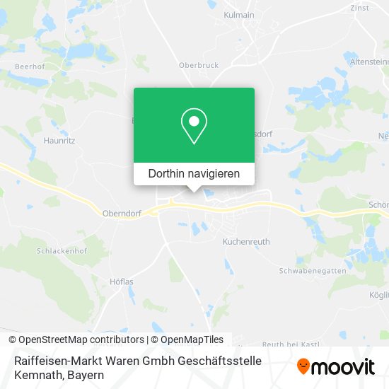 Raiffeisen-Markt Waren Gmbh Geschäftsstelle Kemnath Karte