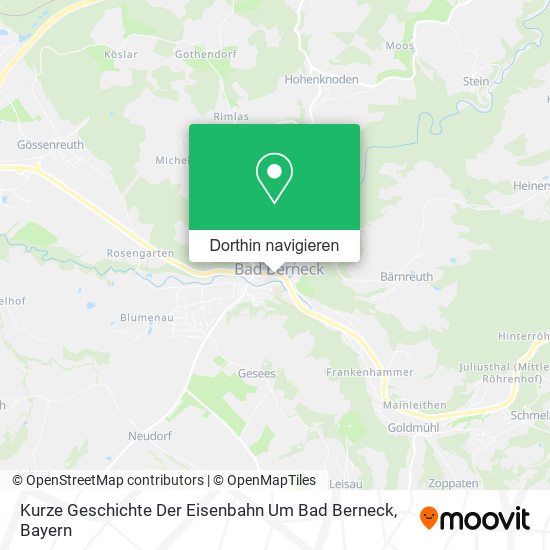 Kurze Geschichte Der Eisenbahn Um Bad Berneck Karte