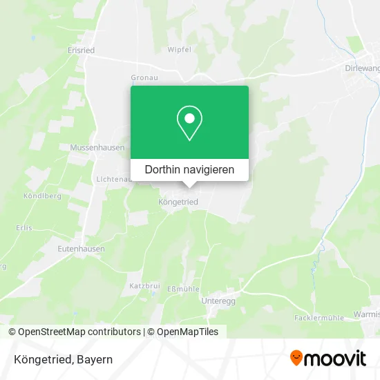 Köngetried Karte