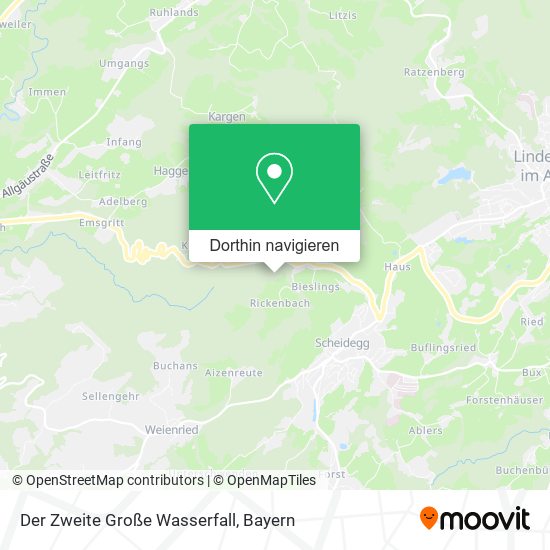 Der Zweite Große Wasserfall Karte